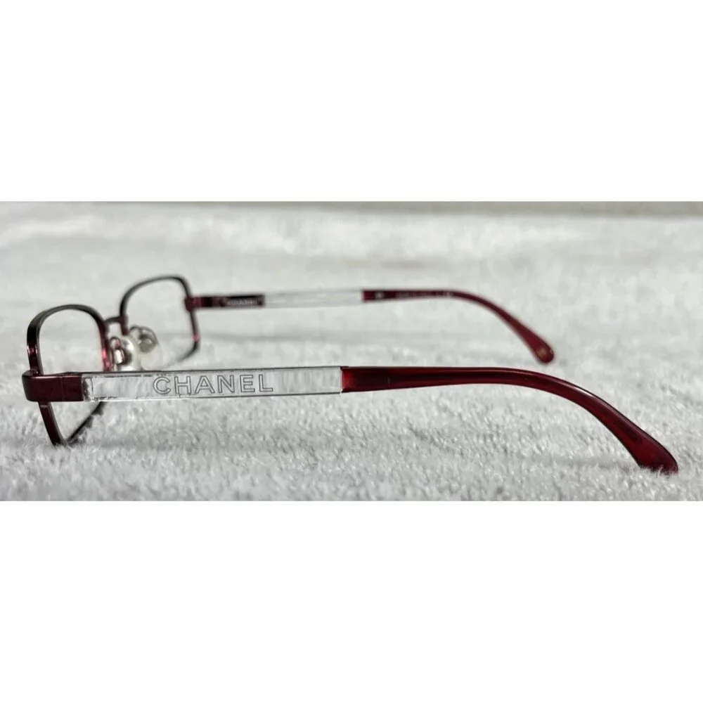 Chanel 2153 c.415 Marble Red Eyeglasses Collection Miroir Frames 53-16-135 Italy